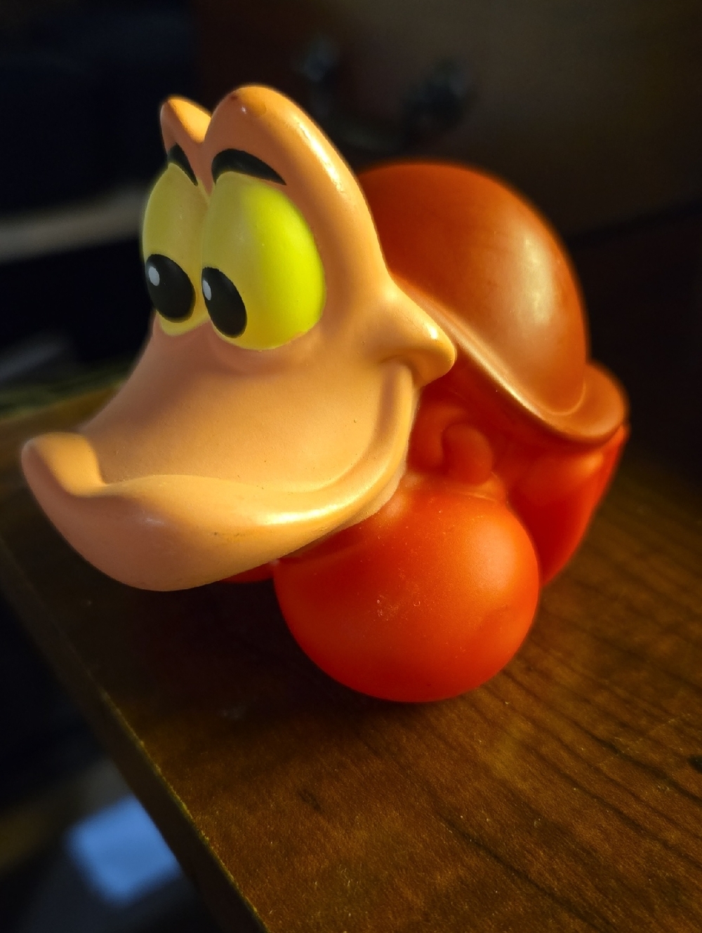 Disney Orange Red Plastic Bath Toy